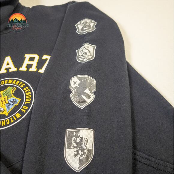 Wizarding World Harry Potter Hogwarts Hoodie Sweatshirt Black Size Small - Picture 5 of 11